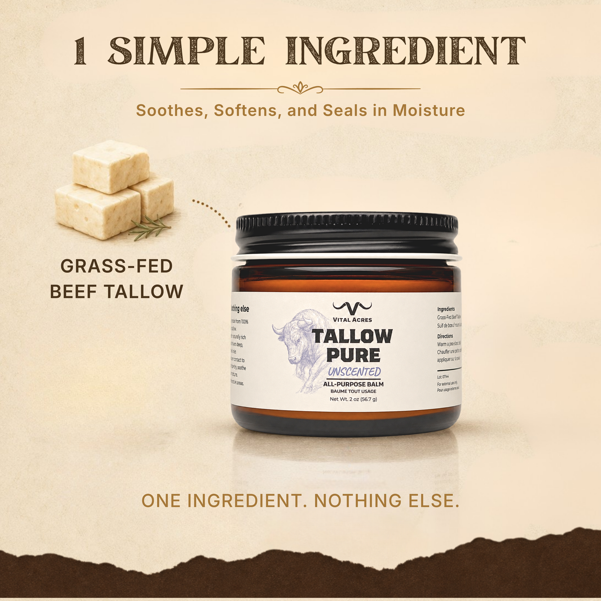 Tallow Pure – One Ingredient Balm