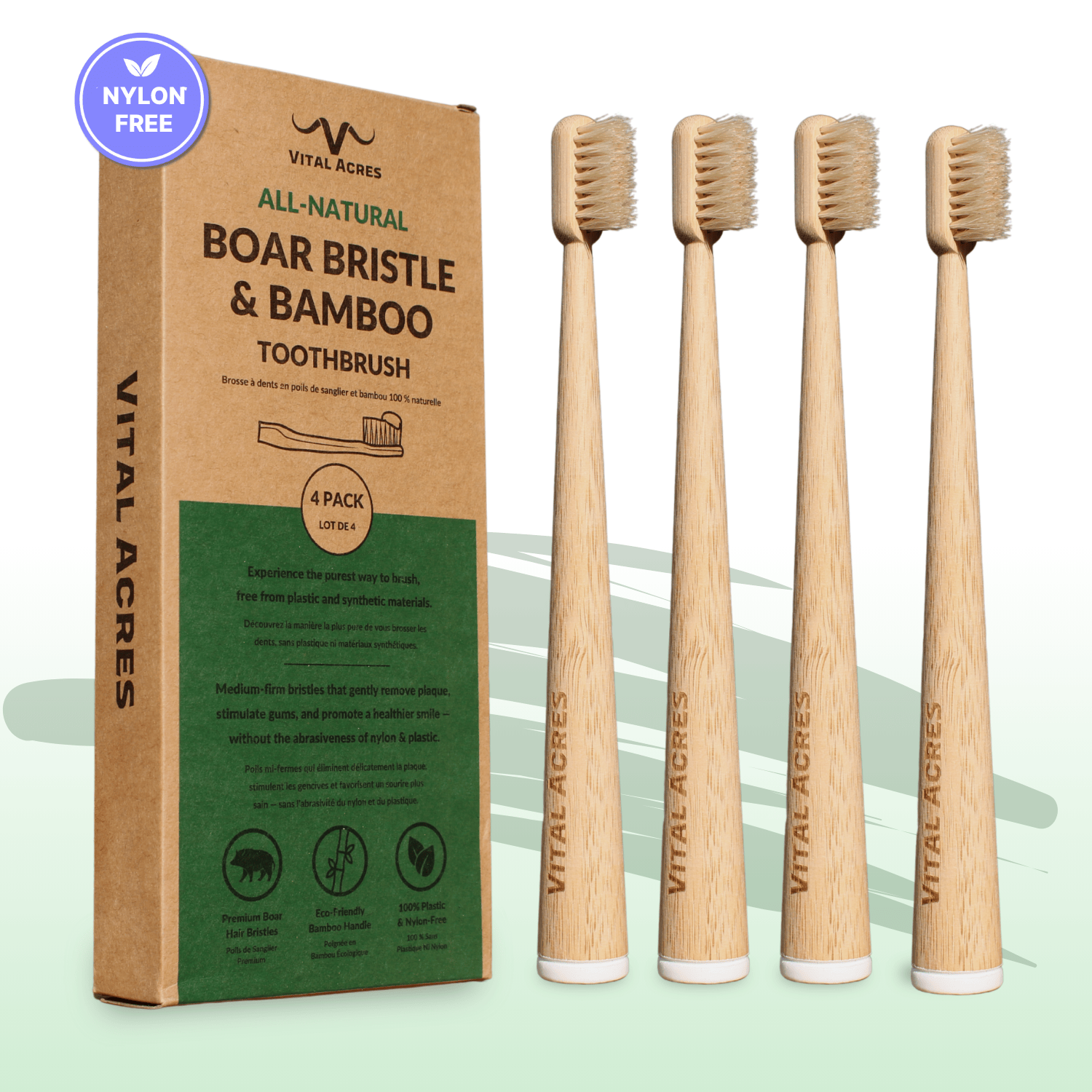 Boar Bristle & Bamboo Toothbrush